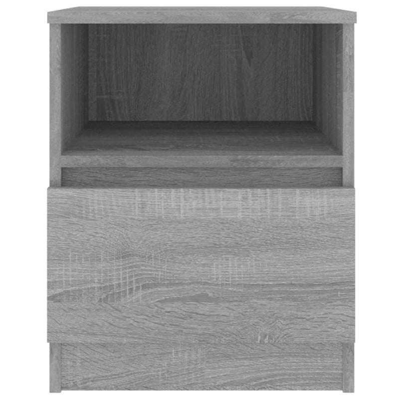 vidaXL 2 db szürke sonoma színű szerelt fa éjjeliszekrény 40x40x50 cm