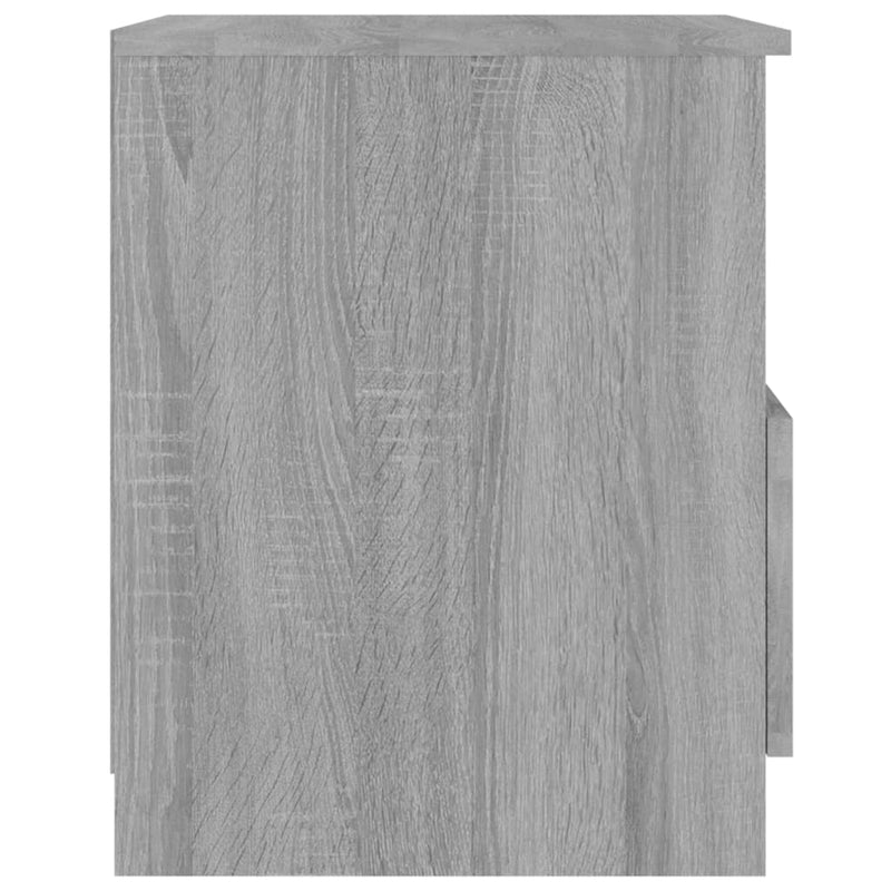 vidaXL 2 db szürke sonoma színű szerelt fa éjjeliszekrény 40x40x50 cm