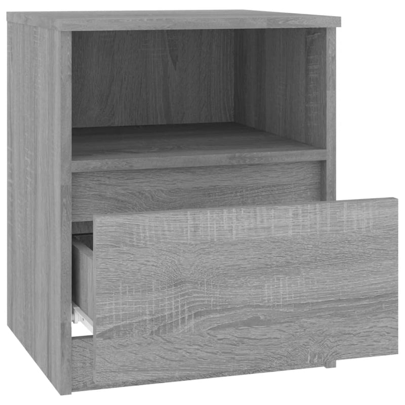 vidaXL 2 db szürke sonoma színű szerelt fa éjjeliszekrény 40x40x50 cm