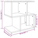 vidaXL füstös tölgy színű szerelt fa éjjeliszekrény 50 x 30 x 51,5 cm
