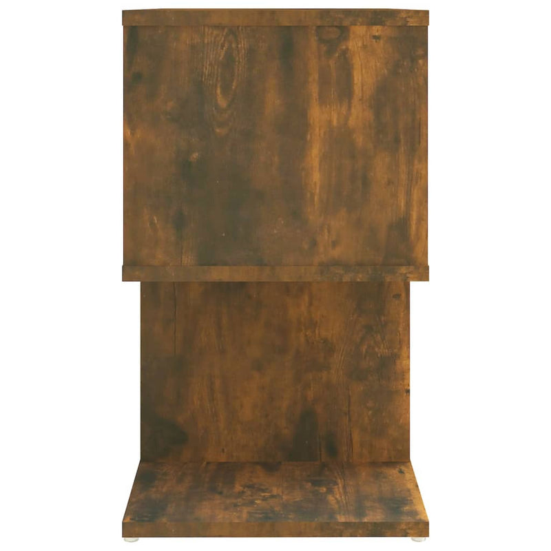 vidaXL 2 db füstös tölgy színű szerelt fa éjjeliszekrény 50x30x51,5 cm