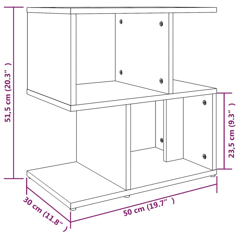 vidaXL szürke sonoma színű szerelt fa éjjeliszekrény 50 x 30 x 51,5 cm