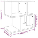 vidaXL 2 db szürke sonoma színű fa éjjeliszekrény 50 x 30 x 51,5 cm