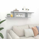 vidaXL szürke sonoma színű szerelt fa fali TV-polc 125 x 18 x 23 cm