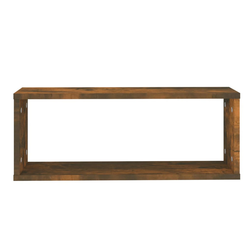 vidaXL 2 db füstös tölgy színű szerelt fa fali kockapolc 60x15x23 cm