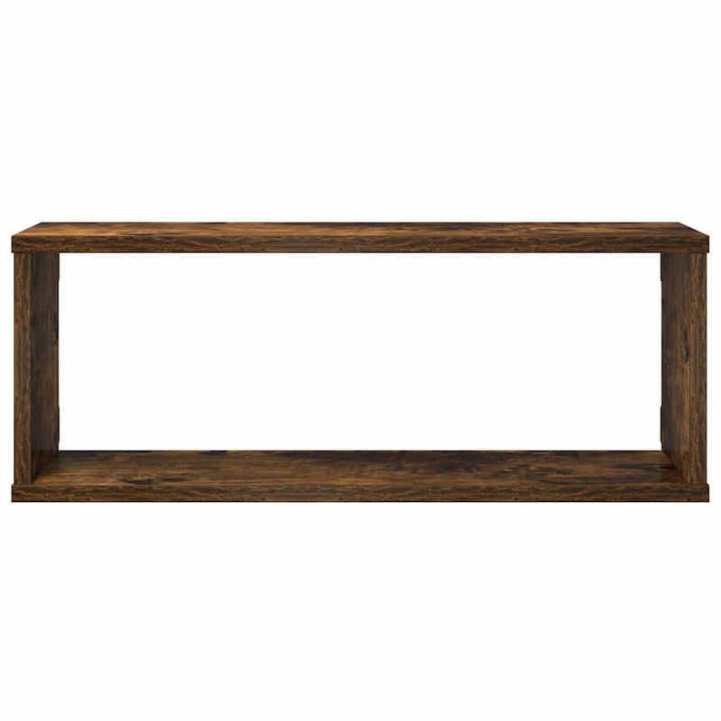 vidaXL 4 db füstös tölgy színű szerelt fa fali kockapolc 60x15x23 cm