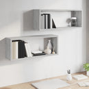 vidaXL 2 db szürke sonoma színű szerelt fa fali kockapolc 60x15x23 cm