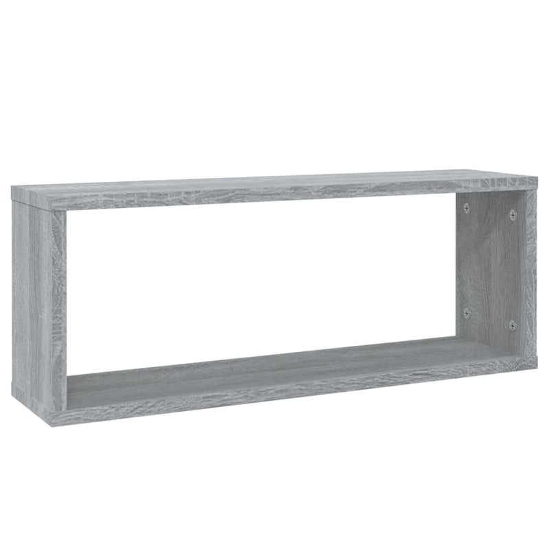 vidaXL 6 db szürke sonoma színű szerelt fa fali kockapolc 60x15x23 cm