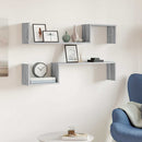 vidaXL 2 db szürke sonoma színű szerelt fa fali polc 100 x 15 x 20 cm