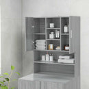 vidaXL szürke sonoma színű mosógépszekrény 70,5 x 25,5 x 90 cm