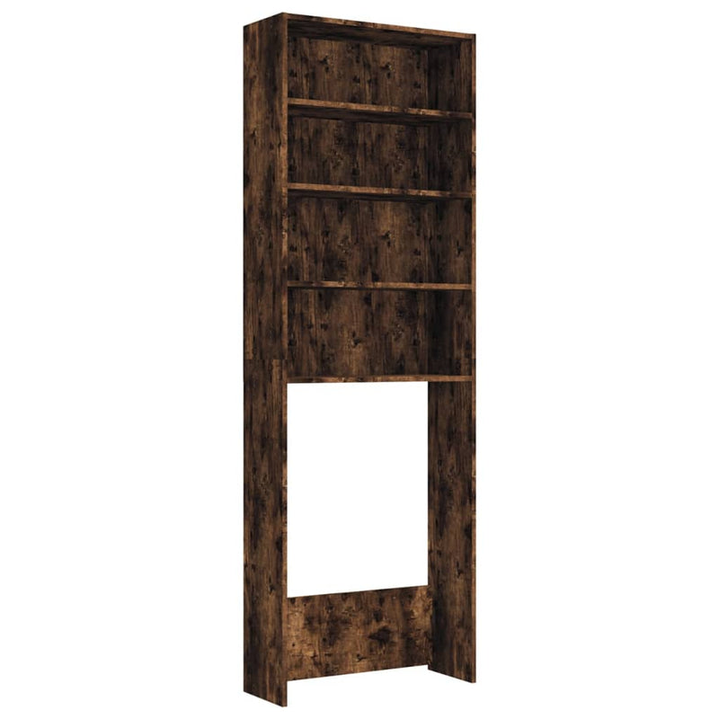 vidaXL füstös tölgyszínű mosógépszekrény 64 x 24 x 190 cm
