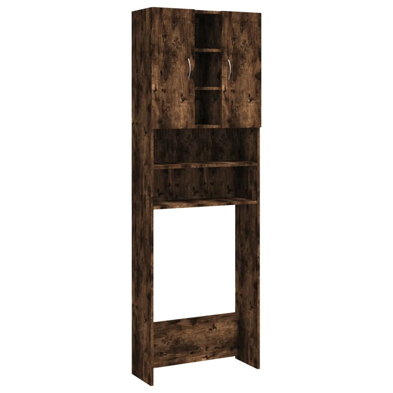 vidaXL füstös tölgy színű mosógépszekrény 64 x 25,5 x 190 cm