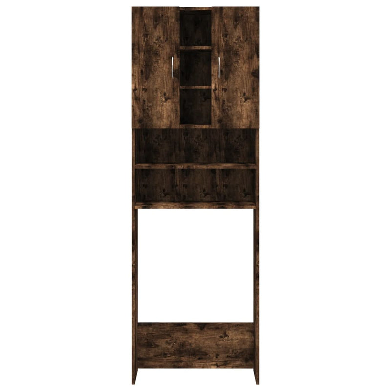vidaXL füstös tölgy színű mosógépszekrény 64 x 25,5 x 190 cm
