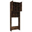 vidaXL füstös tölgy színű mosógépszekrény 64 x 25,5 x 190 cm