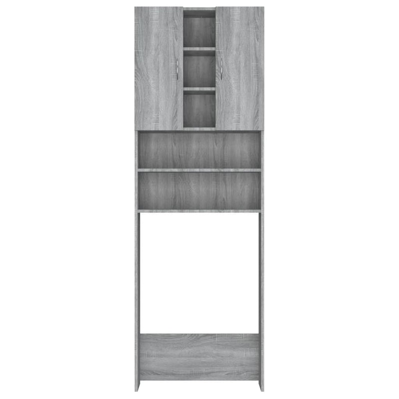 vidaXL szürke sonoma színű mosógépszekrény 64 x 25,5 x 190 cm