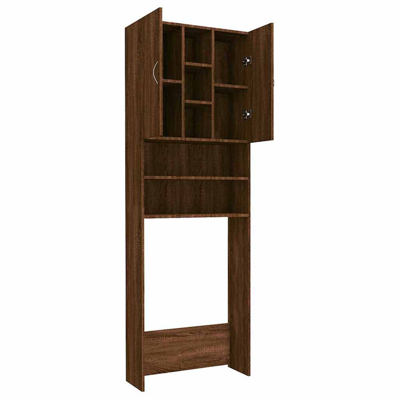 vidaXL barna tölgy színű mosógépszekrény 64 x 25,5 x 190 cm