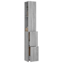 vidaXL szürke sonoma színű szerelt fa fürdőszobaszekrény 25x26,5x170cm