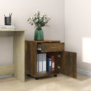 vidaXL füstös tölgy színű szerelt fa kerekes szekrény 45 x 38 x 54 cm