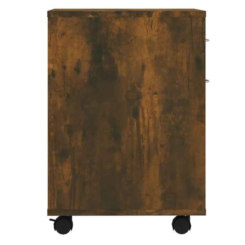 vidaXL füstös tölgy színű szerelt fa kerekes szekrény 45 x 38 x 54 cm