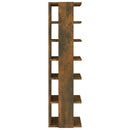 vidaXL 2 db füstös tölgy színű szerelt fa cipőtartó 27,5 x 27 x 102 cm
