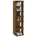 vidaXL 2 db füstös tölgy színű szerelt fa cipőtartó 27,5 x 27 x 102 cm