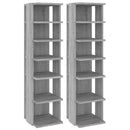 vidaXL 2 db szürke sonoma színű szerelt fa cipőtartó 27,5x27x102 cm