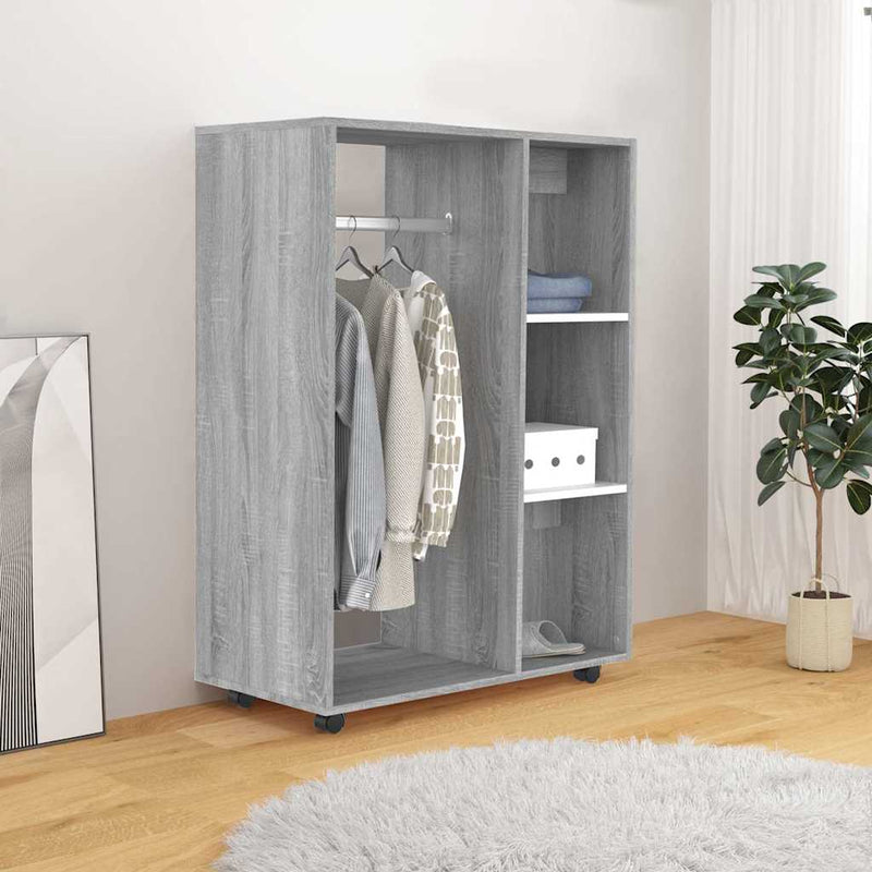 vidaXL szürke sonoma színű szerelt fa ruhásszekrény 80 x 40 x 110 cm
