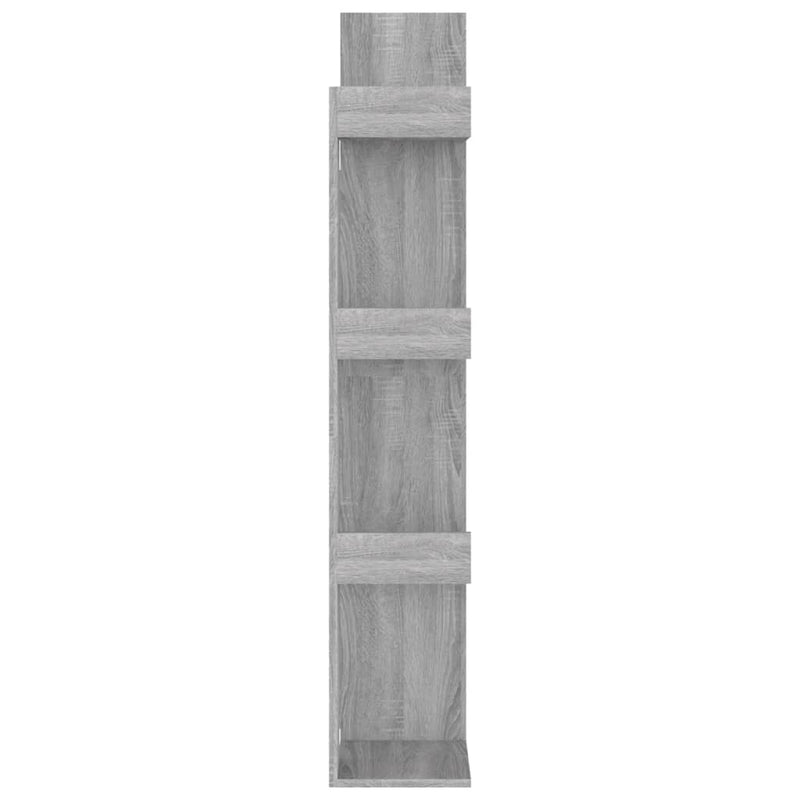 vidaXL szürke sonoma színű szerelt fa könyvszekrény 48 x 25,5 x 140 cm