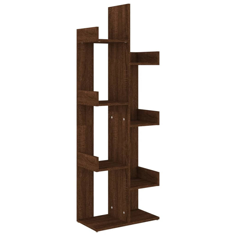 vidaXL barna tölgy színű szerelt fa könyvszekrény 48 x 25,5 x 140 cm