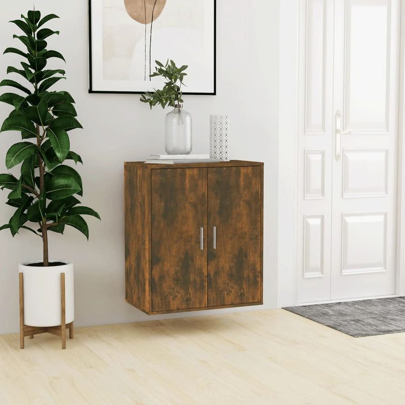 vidaXL füstös tölgy színű szerelt fa cipősszekrény 60 x 35 x 70