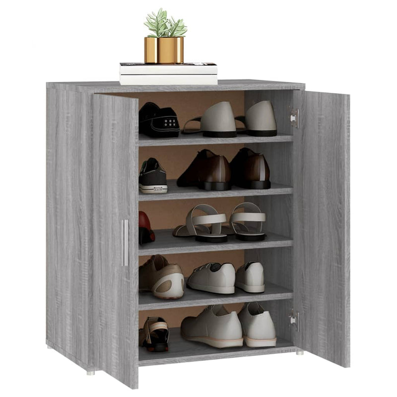 vidaXL szürke sonoma színű szerelt fa cipősszekrény 60 x 35 x 70 cm