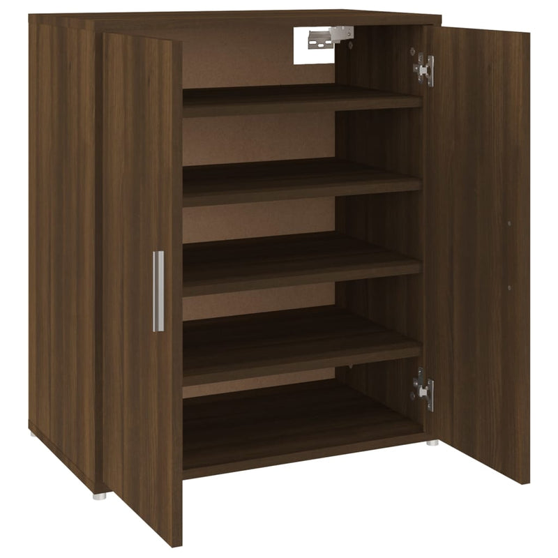 vidaXL barna tölgyszínű szerelt fa cipősszekrény 60 x 35 x 70 cm