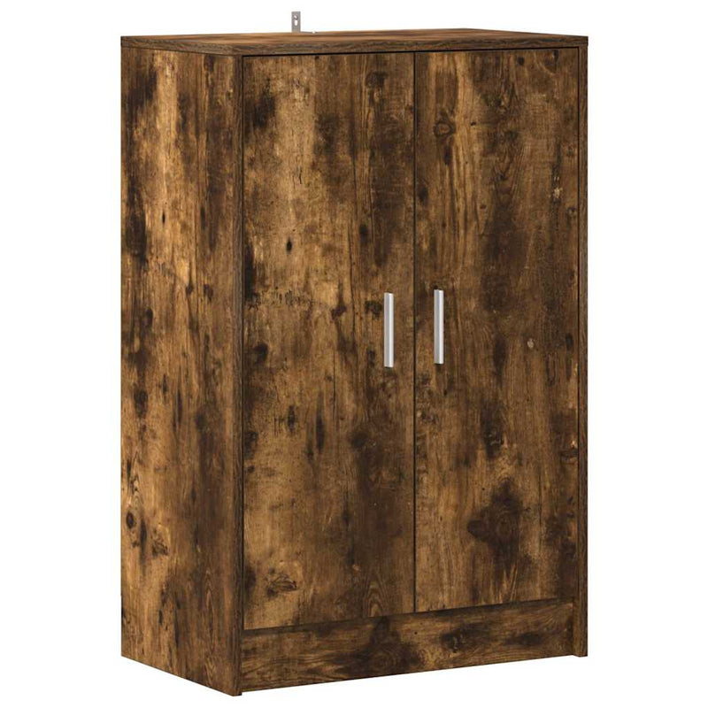 vidaXL füstös tölgy színű szerelt fa cipősszekrény 60 x 35 x 92 cm