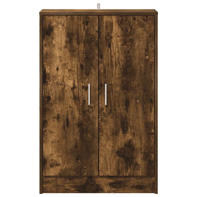 vidaXL füstös tölgy színű szerelt fa cipősszekrény 60 x 35 x 92 cm