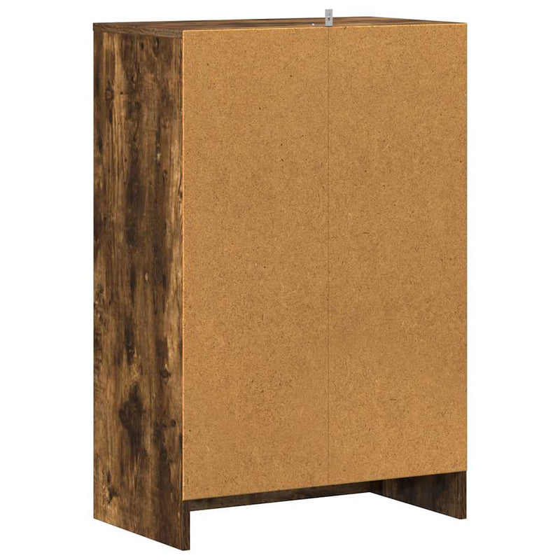 vidaXL füstös tölgy színű szerelt fa cipősszekrény 60 x 35 x 92 cm