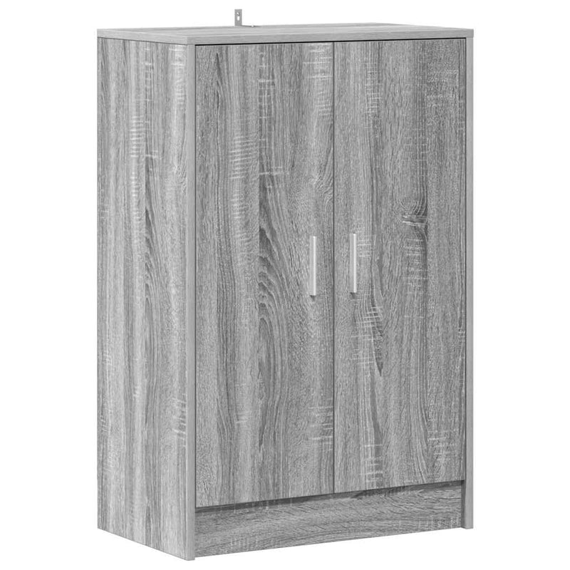 vidaXL szürke sonoma színű szerelt fa cipősszekrény 60 x 35 x 92 cm