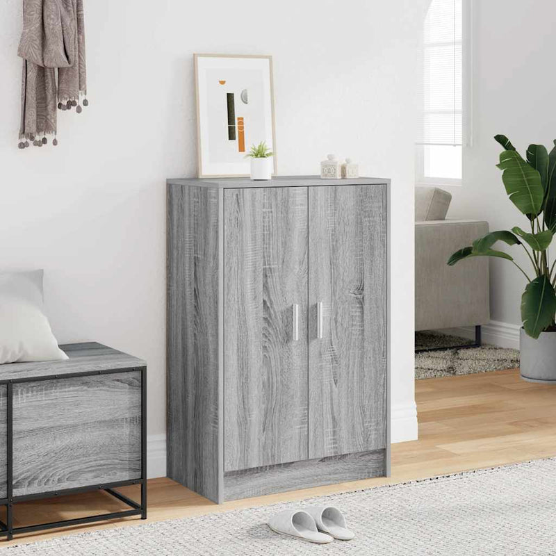 vidaXL szürke sonoma színű szerelt fa cipősszekrény 60 x 35 x 92 cm