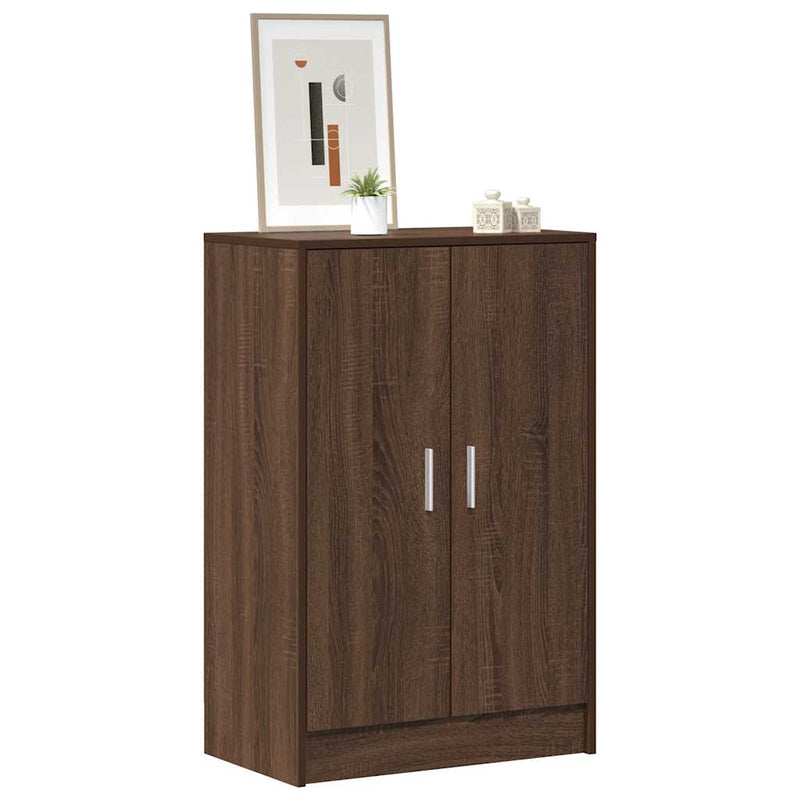 vidaXL barna tölgyszínű szerelt fa cipősszekrény 60 x 35 x 92 cm
