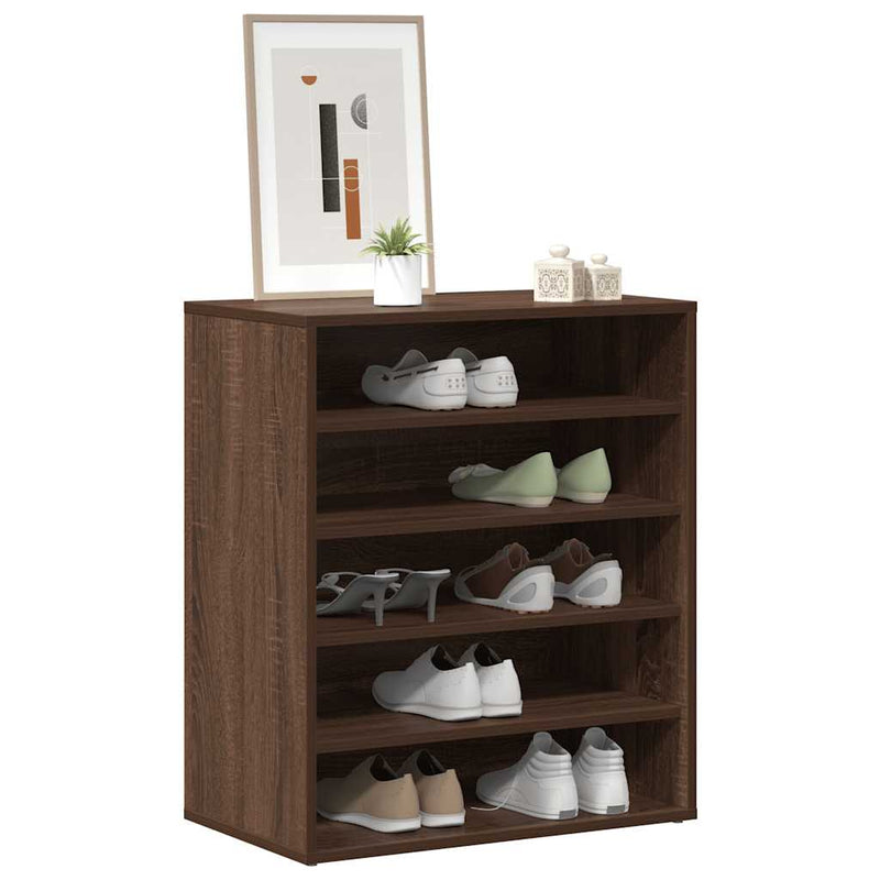 vidaXL barna tölgyszínű szerelt fa cipősszekrény 60 x 35 x 70 cm