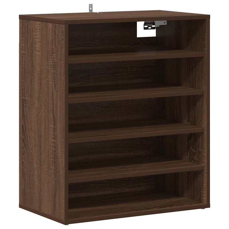 vidaXL barna tölgyszínű szerelt fa cipősszekrény 60 x 35 x 70 cm