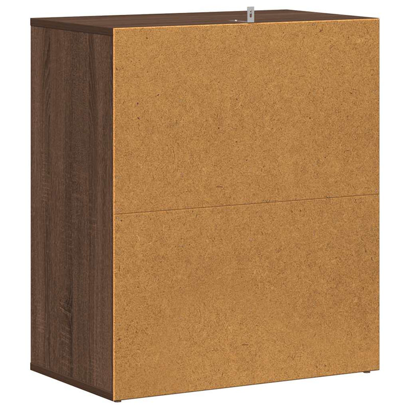 vidaXL barna tölgyszínű szerelt fa cipősszekrény 60 x 35 x 70 cm