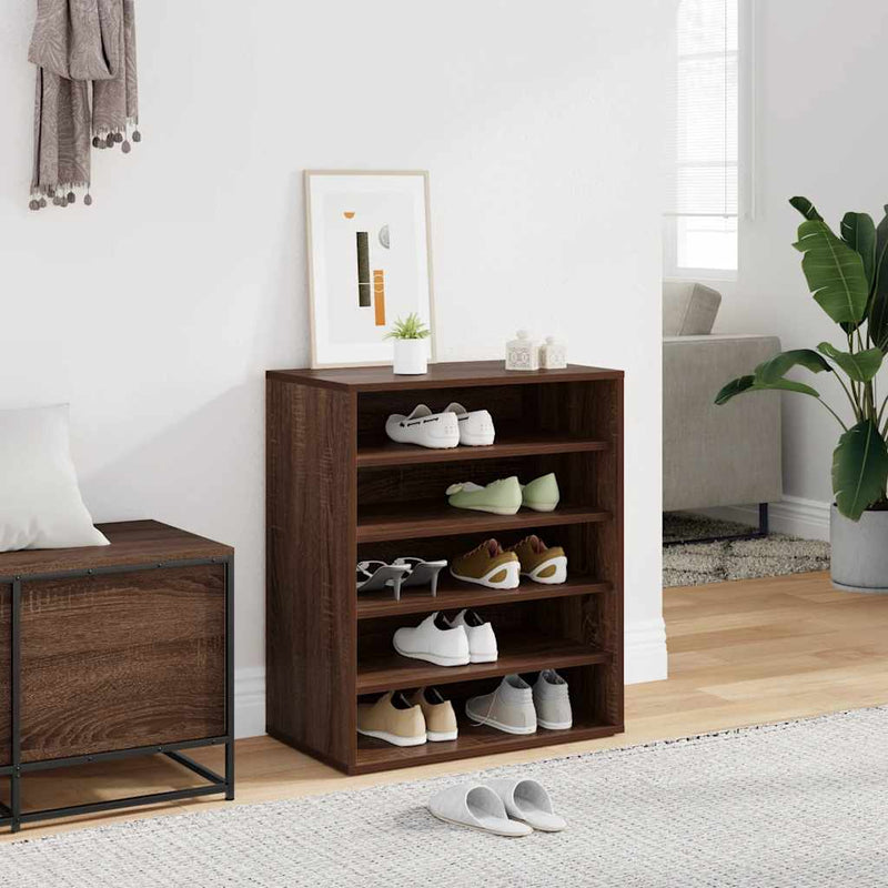 vidaXL barna tölgyszínű szerelt fa cipősszekrény 60 x 35 x 70 cm