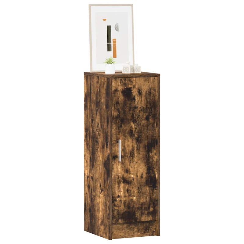 vidaXL füstös tölgy színű szerelt fa cipősszekrény 32 x 35 x 92 cm