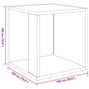 vidaXL füstös tölgy színű szerelt fa kisasztal 33 x 33 x 34,5 cm