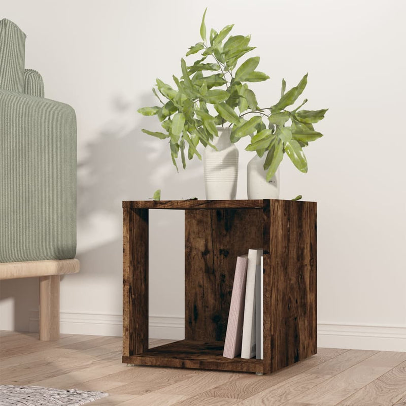 vidaXL füstös tölgy színű szerelt fa kisasztal 33 x 33 x 34,5 cm