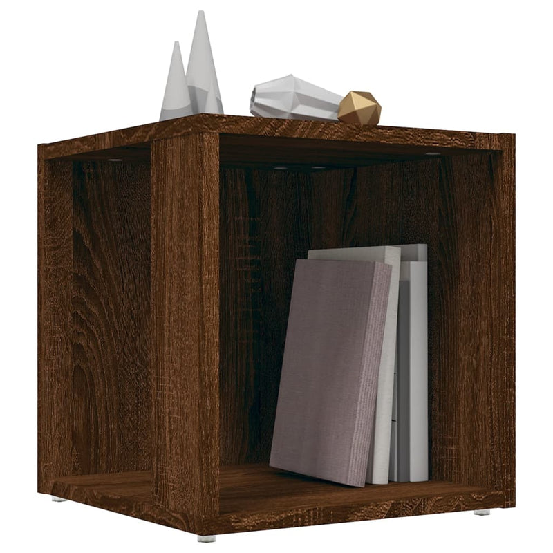 vidaXL barna tölgy színű szerelt fa kisasztal 33 x 33 x 34,5 cm