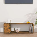 vidaXL füstös tölgy színű szerelt fa fali TV-szekrény 100 x 24 x 32 cm