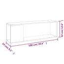 vidaXL füstös tölgy színű szerelt fa fali TV-szekrény 100 x 24 x 32 cm