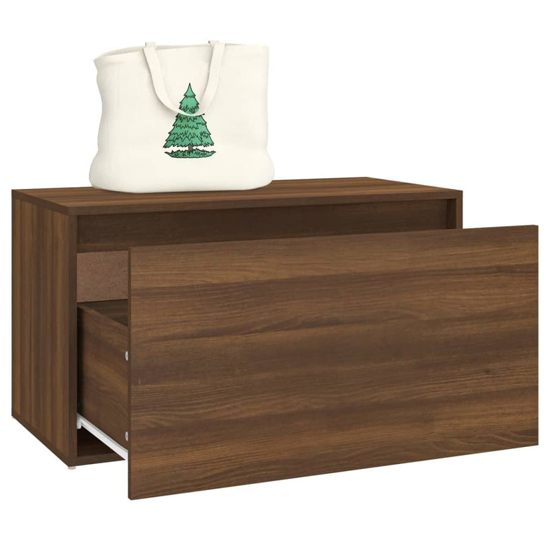 vidaXL barna tölgyszínű szerelt fa előszobapad 80 x 40 x 45 cm