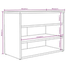 vidaXL füstös tölgy színű cipőtároló pad 60 x 30 x 45 cm